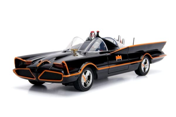 Jada Toys-Hollywood Rides 1966 Tv Series Batman Mobile 1:18 With Lights Figures