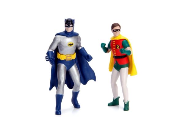 Jada Toys-Hollywood Rides 1966 Tv Series Batman Mobile 1:18 With Lights Figures