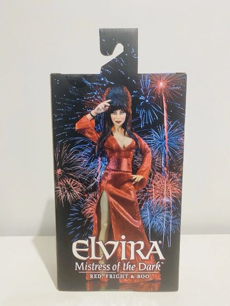 ELVIRA – RED, FRIGHT & BOO CLOTHED FIGURINE