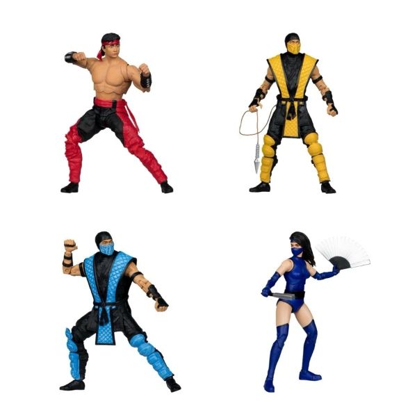 Mortal Kombat Kitana Liu Kang Scorpion Sub-Zero Klassics 7" Action Figure Set 4
