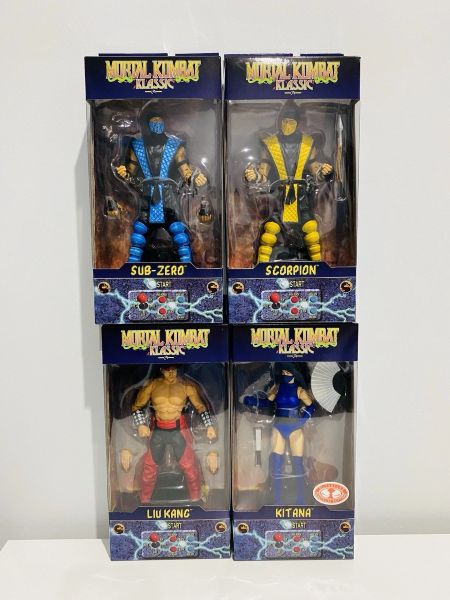 Mortal Kombat Kitana Liu Kang Scorpion Sub-Zero Klassics 7" Action Figure Set 4