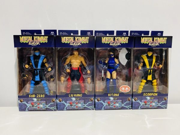 Mortal Kombat Kitana Liu Kang Scorpion Sub-Zero Klassics 7" Action Figure Set 4