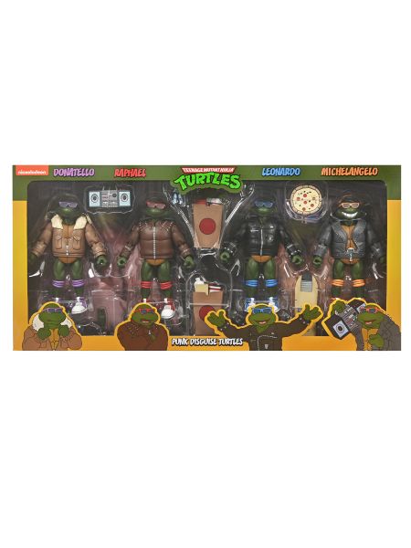 TMNT (CARTOON) PUNK TURTLES 4 PACK – 7″ SCALE ACTION FIGURES
