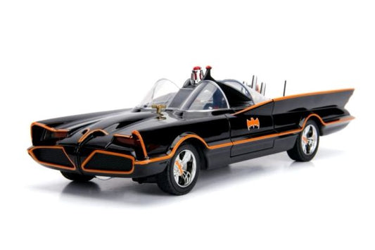 Jada Toys-Hollywood Rides 1966 Tv Series Batman Mobile 1:18 With Lights Figures
