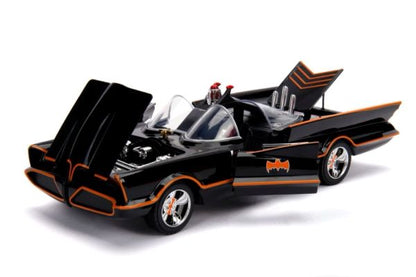 Jada Toys-Hollywood Rides 1966 Tv Series Batman Mobile 1:18 With Lights Figures