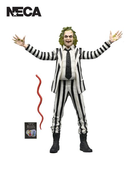 BEETLEJUICE (1988) – BLACK & WHITE STRIPED SUIT BEETLEJUICE – 7″ SCALE ACTION FIGURE