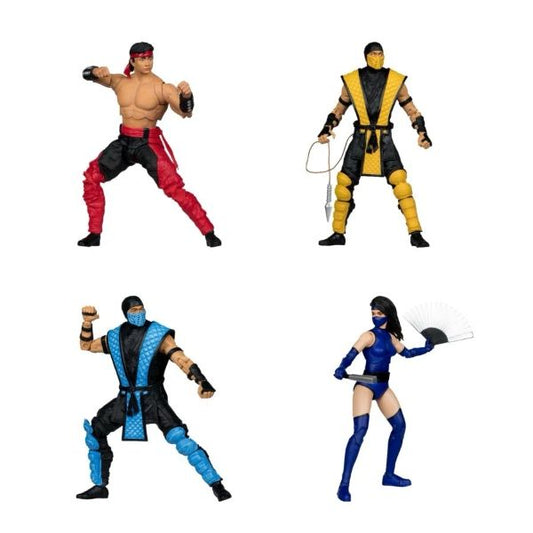 Mortal Kombat Kitana Liu Kang Scorpion Sub-Zero Klassics 7" Action Figure Set 4